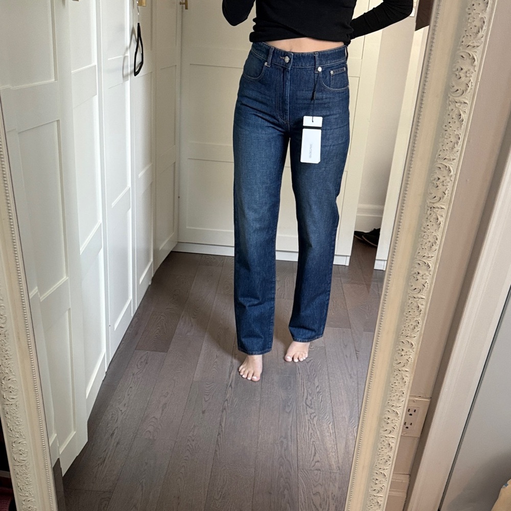 Sportmax High Rise Denim Jeans in Deep Blue